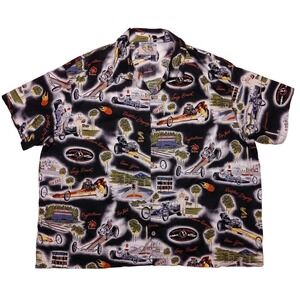 Vintage MATT RIDER Laguna Beach Hawaiian‎ Shirt Drag Racing Don Prudhomme 3XL